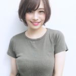 小顔ひし形ショートボブ大人かわいいの画像です